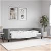 Vidaxl Letto da Giorno Grigio Chiaro 90x200 cm in Tessuto