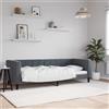 Vidaxl Letto da Giorno Grigio Scuro 80x200 cm in Velluto