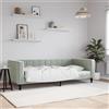 Vidaxl Letto da Giorno Grigio Chiaro 90x190 cm in Velluto