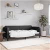 Vidaxl Letto da Giorno Nero 80x200 cm in Tessuto