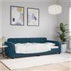 Vidaxl Letto da Giorno Blu 90x200 cm in Velluto