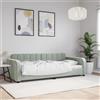 Vidaxl Letto da Giorno Grigio Chiaro 90x200 cm in Velluto