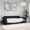 Vidaxl Letto da Giorno Nero 100x200 cm in Velluto