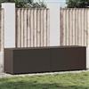 Vidaxl Baule da Giardino in Polyrattan 200x50x60 cm Marrone