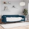 Vidaxl Letto da Giorno Blu 100x200 cm in Velluto