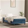 Vidaxl Materasso a Molle Insacchettate Rigidità Media Blu Scuro 90x210x20 cm in Velluto