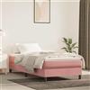 Vidaxl Materasso a Molle Insacchettate Rigidità Media Rosa 90x210x20 cm in Velluto