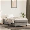 Vidaxl Materasso a Molle Insacchettate Rigidità Media Grigio Chiaro 100x210x20 cm in Velluto