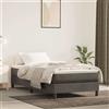 Vidaxl Materasso a Molle Insacchettate Rigidità Media Grigio Scuro 100x210x20 cm in Velluto