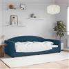 Vidaxl Letto da Giorno Blu 100x200 cm in Velluto