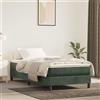 Vidaxl Materasso a Molle Insacchettate Rigidità Media Verde Scuro 100x210x20 cm in Velluto
