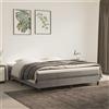 Vidaxl Materasso a Molle Insacchettate Rigidità Media Grigio Chiaro 160x210x20 cm in Velluto