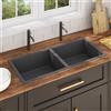 Vidaxl Lavello da Cucina Artigianale Nero in Acciaio Inox