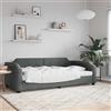 Vidaxl Letto da Giorno Grigio Scuro 80x200 cm in Tessuto
