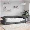 Vidaxl Letto da Giorno Grigio Scuro 100x200 cm in Tessuto
