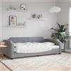 Vidaxl Letto da Giorno Grigio Chiaro 90x190 cm in Tessuto