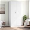 Vidaxl Armadio Bianco 90x52x200 cm in Legno Multistrato