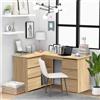Vidaxl Scrivania Angolo Rovere Sonoma 145x100x76 cm Legno Multistrato