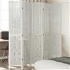 Vidaxl Divisorio Ambienti 5Pannelli Bianco Legno Massello di Paulownia