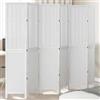 Vidaxl Divisorio Ambienti 6Pannelli Bianco Legno Massello di Paulownia