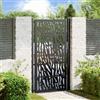 Vidaxl Cancello da giardino nero 100x175 cm in acciaio con design a traliccio