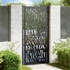 Vidaxl Cancello da giardino nero 100x200 cm in acciaio con design a traliccio
