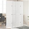 Vidaxl Divisorio Ambienti 4Pannelli Bianco Legno Massello di Paulownia