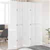 Vidaxl Divisorio Ambienti 5Pannelli Bianco Legno Massello di Paulownia
