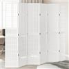 Vidaxl Divisorio Ambienti 6Pannelli Bianco Legno Massello di Paulownia