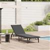 Vidaxl Lettino Prendisole con Cuscino Grigio Chiaro in Polyrattan