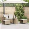 Vidaxl Set Divano da Giardino 5 pz con Cuscini Beige in Polyrattan