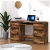 Vidaxl Scrivania Rovere Fumo 140x50x77 cm in Legno Multistrato