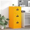 Vidaxl Armadio per File con cassetto Giallo senape 44 x 50 x 106.5 cm
