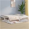 Vidaxl Dormeuse Estraibile Bianca 2x(80x200) cm Legno Massello di Pino