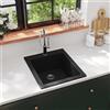 Vidaxl Lavandino Cucina Granito Nero solo Lavello ad Incasso