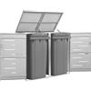 Vidaxl Copribidone per Spazzatura Singolo 69x77,5x112,5cm Acciaio Inox