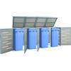 Vidaxl Copribidone per Spazzatura Singolo 69x77,5x112,5cm Acciaio Inox