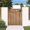 Vidaxl Cancello da giardino 100x125 cm in acciaio Corten e design in bambù