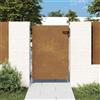 Vidaxl Cancello da giardino 85x125 cm in acciaio Corten