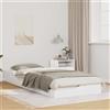 Vidaxl Struttura del letto Bianco 80 x 220 cm Pino massello