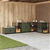 Vidaxl Stoccaggio in cucina HATTEM Verde Oliva 60 x 50 x 92 cm Acciaio