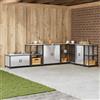 Vidaxl Stoccaggio in cucina HATTEM Argento 60 x 50 x 92 cm Acciaio