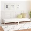 Vidaxl Dormeuse senza Materasso Bianca 80x200 cm Legno Massello Pino