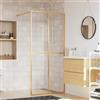 Vidaxl Parete per Doccia Walk-in Vetro Trasparente ESG 100x195 cm Oro