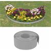 Vidaxl Bordature da Giardino 5 pz Grigie 10 m 20 cm in Polietilene