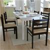 Vidaxl Sedie da Pranzo 6 pz Marroni in Legno Massello e Velluto