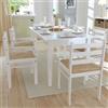 Vidaxl Sedie da Pranzo 6 pz Bianche in Legno Massello e Velluto