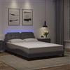 Vidaxl Giroletto con LED senza Materasso Zadar Grigio 140x200 cm