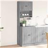 Vidaxl Mobile da Cucina Grigio Sonoma 60x50x180cm in Legno Multistrato
