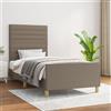 Vidaxl Giroletto senza Materasso Tortora 100x200 cm in Tessuto
